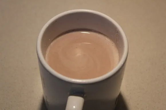 a mug with well mixed hot chocolate